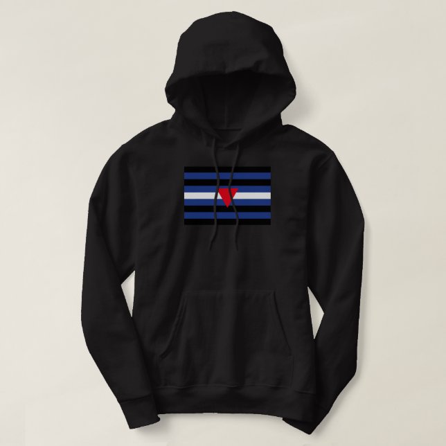 Sudadera Bandera de orgullo queer de cuero (Diseño del anverso)