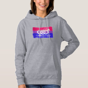 SUDADERA BANDERA DE ORGULLO SÍMBOLO BISEXUAL PINTADA