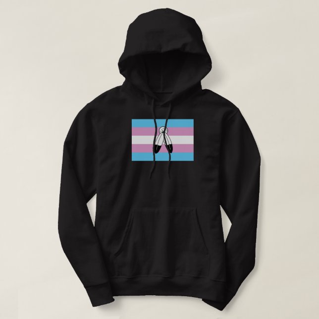 Sudadera Bandera de orgullo trans de dos espíritus (Diseño del anverso)