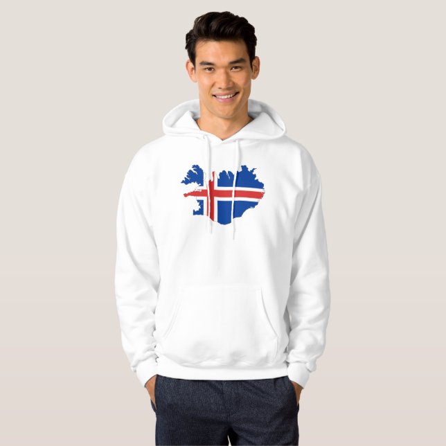 Sudadera Bandera de país de Islandia (Anverso completo)