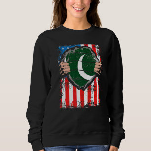 Sudadera Bandera de Pakistán patriota criada estadounidense