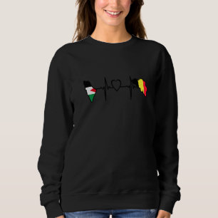 Sudadera Bandera de Palestina Bélgica Corazón Palestino Bel