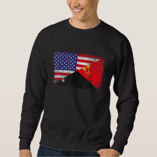 Sudadera Bandera de Papúa Nueva Guinea con problemas y band