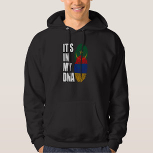 Sudadera Bandera de patrimonio de ADN mixto armenio y mauri
