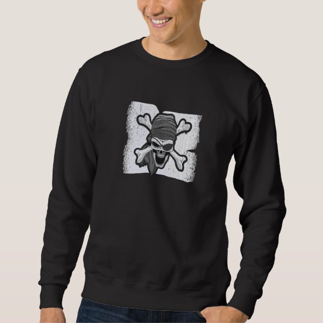 Sudadera Bandera de Pirata Calavera  Pirata (Anverso)