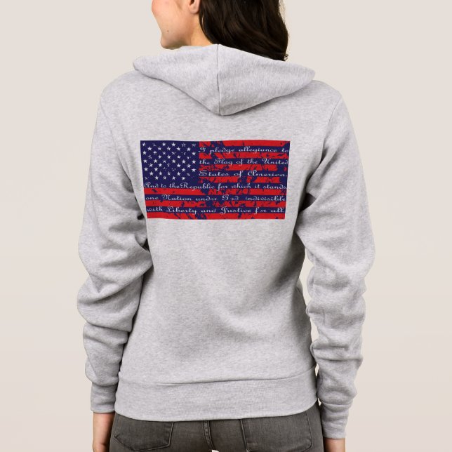 Sudadera Bandera De Pledge En Peligro (Reverso)