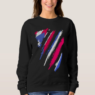 Sudadera Bandera de Puerto Rico Costa Rica Crece País Patri