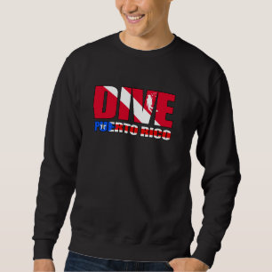 Sudadera Bandera de Puerto Rico PR Bandera de buceo Scuba D