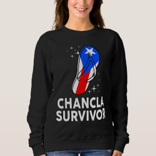 Sudadera Bandera de Puerto Rico Superviviente La Chancla Ri