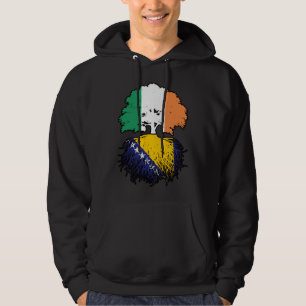 Sudadera Bandera de raíces bosnias irlandesas
