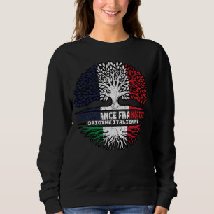 Sudadera Bandera de raíces italianas francesas francesas it