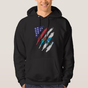Sudadera Bandera de rayas del corazón cultivada por patriot