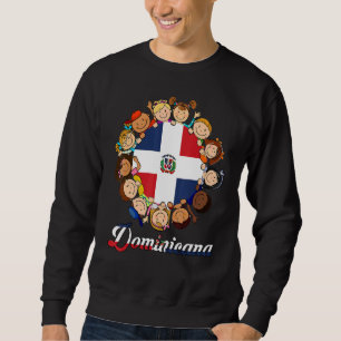 Sudadera Bandera de República Dominicana Herencia Hispana D