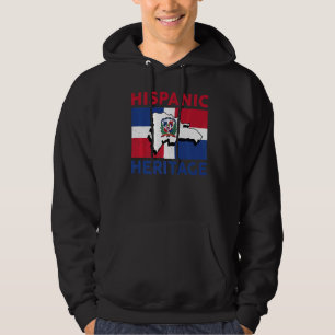 Sudadera Bandera de República Dominicana Patrimonio Hispano