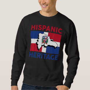 Sudadera Bandera de República Dominicana Patrimonio Hispano