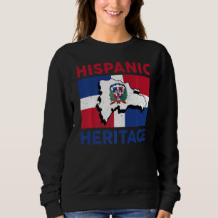 Sudadera Bandera de República Dominicana Patrimonio Hispano