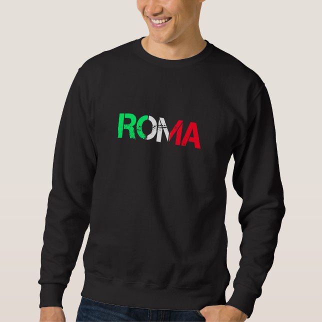 Sudadera Bandera de Roma Orgullo italiano Raíces Roma (Anverso)