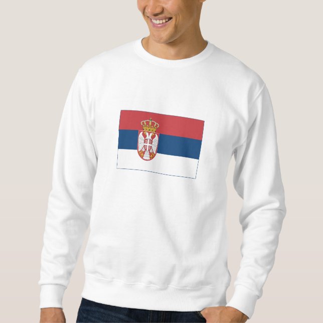 Sudadera Bandera de Serbia (Anverso)