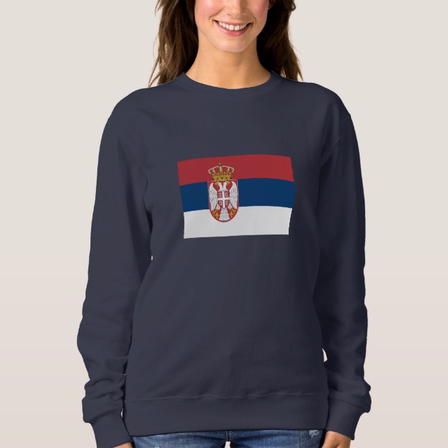 Sudadera Bandera de Serbia (Anverso)