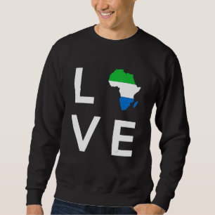 Sudadera Bandera de Sierra Leona Ama el continente de Áfric