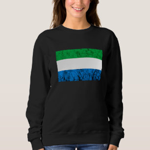 Sudadera Bandera de Sierra Leona en Sierra Leona rota Sierr