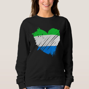 Sudadera Bandera de Sierra Leona Me encanta el ADN Forense