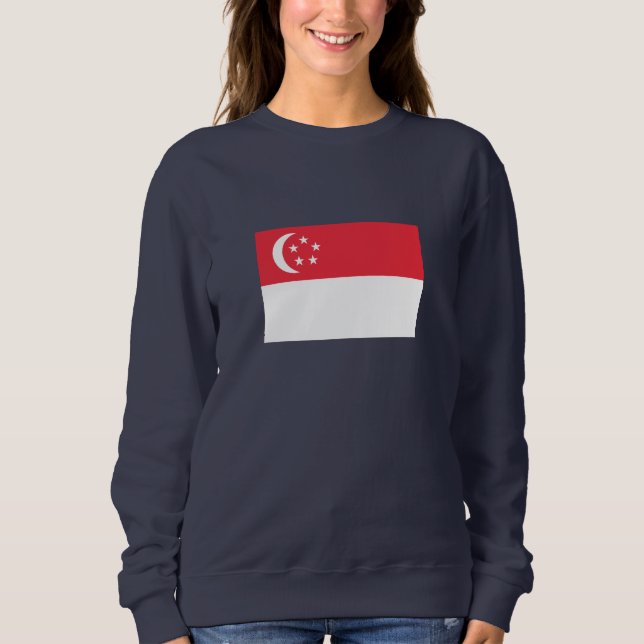 Sudadera Bandera de Singapur (Anverso)