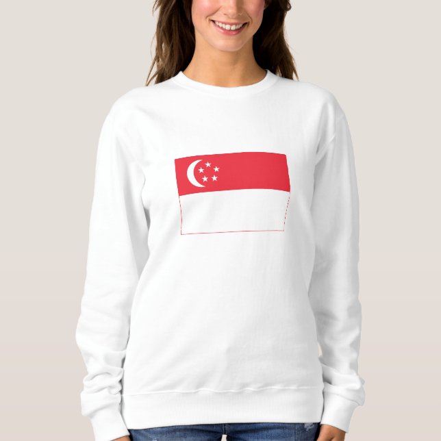 Sudadera Bandera de Singapur (Anverso)