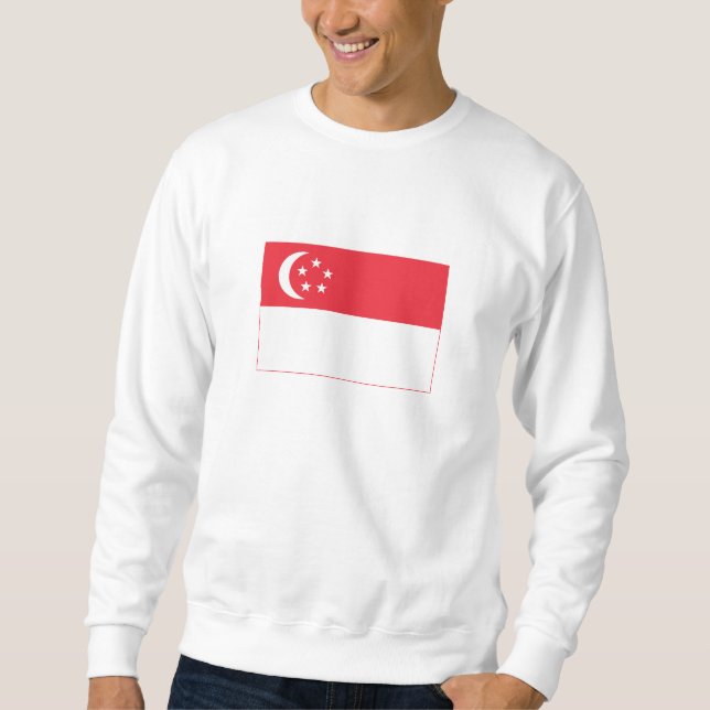 Sudadera Bandera de Singapur (Anverso)