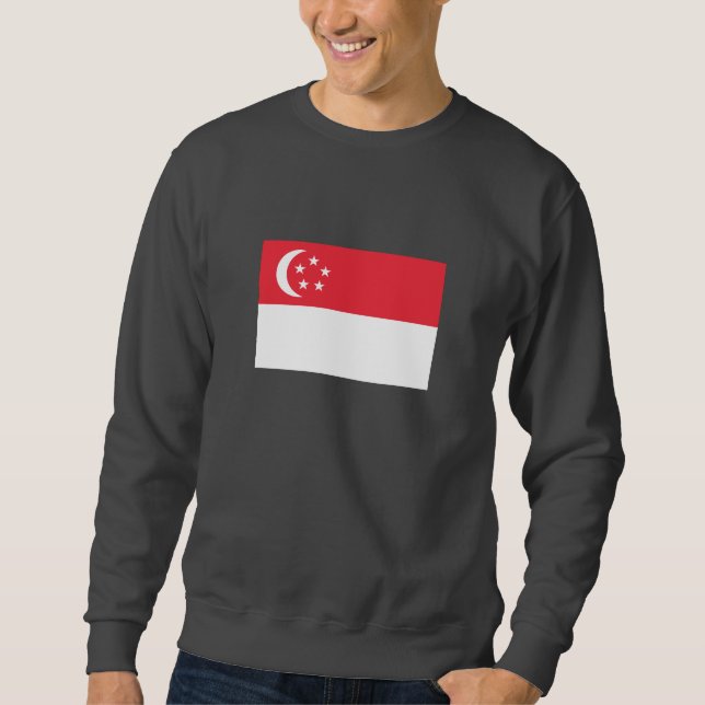 Sudadera Bandera de Singapur (Anverso)
