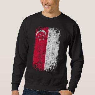 Sudadera Bandera de Singapur de recuerdo de bandera del paí