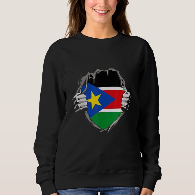 Sudadera Bandera de Sudán del Sur 1 (Anverso)