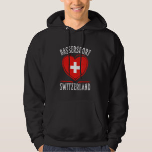 Sudadera Bandera de Suiza Corazón Ciudad de Bassersdorf
