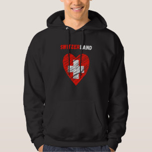 Sudadera Bandera de Suiza Fiesta Suiza Corazón Suizo F