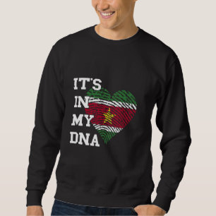 Sudadera Bandera de Surinam Está En Mi ADN Corazón Raíz Sur