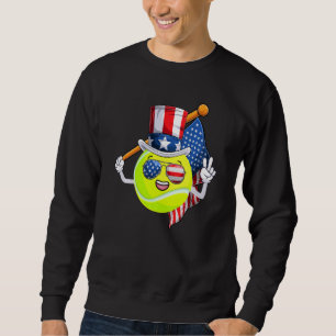Sudadera Bandera de tenis estadounidense patriota 4 de juli