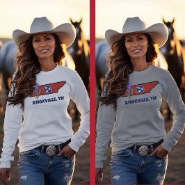 Sudadera Bandera de Tennessee y Flor Iris Púrpura con Texto