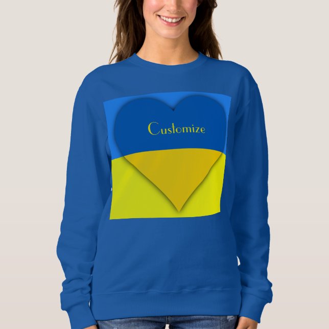 Sudadera Bandera de Ucrania azul Thunder_Cove   (Anverso)