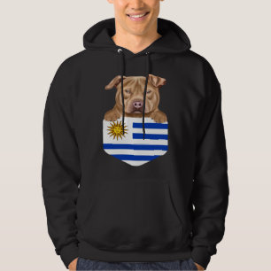 Sudadera Bandera de Uruguay Usa Staffordshire Terrier Perro