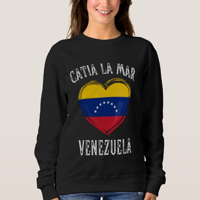 Sudadera Bandera de Venezuela Corazón Catia La Mar (Anverso)