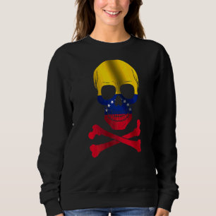 Sudadera Bandera de Venezuela Diseño Bandera de Cráneo Vene