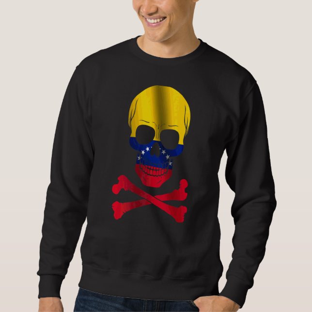 Sudadera Bandera de Venezuela Diseño Bandera de Cráneo Vene (Anverso)