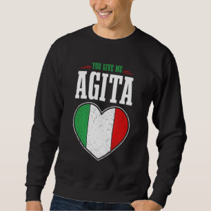 Sudadera Bandera de verano italiana Chiste de bandera itali