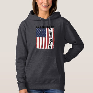 Sudadera Bandera de veterano de la Guardia Costera Diseño v