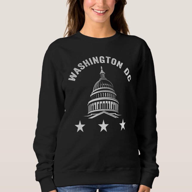 Sudadera Bandera De Washington Dc Love Capitol Hill Souveni (Anverso)