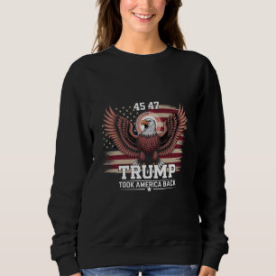 Sudadera Bandera del águila de Trump presidente 45 47 2025 