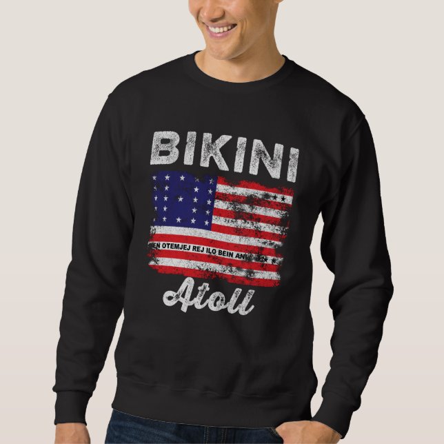 Sudadera Bandera del atolón de Bikini perturbada Bandera de (Anverso)