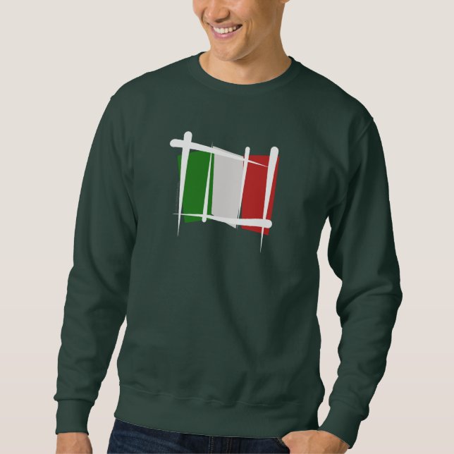 Sudadera Bandera del cepillo de Italia (Anverso)