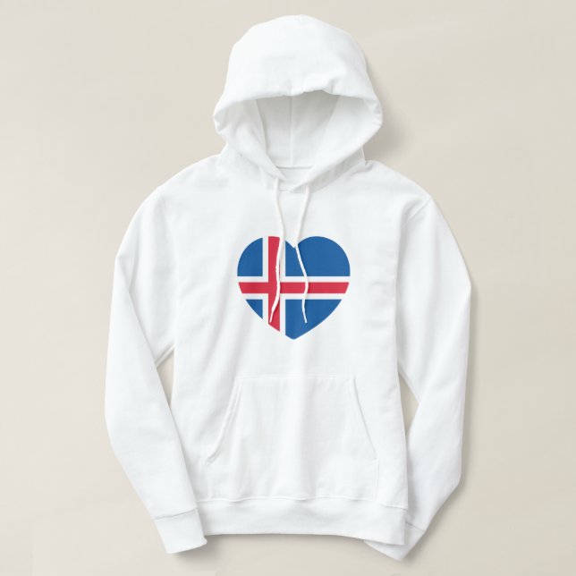 Sudadera Bandera del Corazón de Islandia (Diseño del anverso)