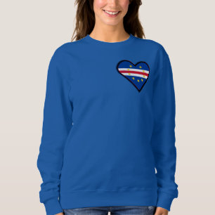 Sudadera Bandera del Corazón de la Familia de Cabo Verde